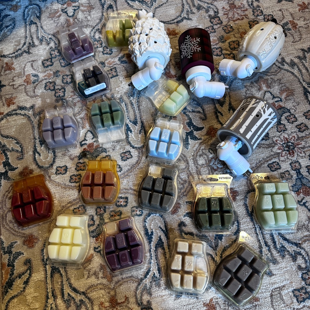 Assorted Scentsy Wax Melts and Warmers Set